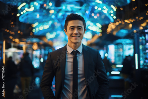 Confident Asian Businessman with a Friendly Smile