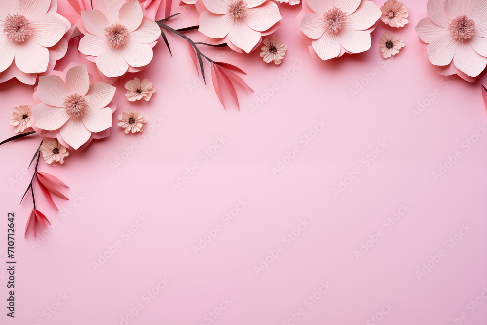 Beautiful, stylish Mothers Day or Womens Day background or banner. Delicate flowers with copy space Beautiful, stylish Mothers Day or Womens Day background or banner. Delicate flowers with copy space