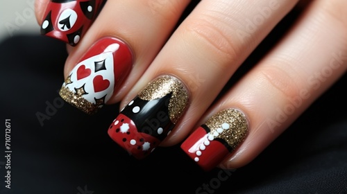 Beautiful manicure on female hands