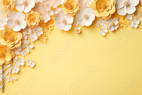 Wallpaper Mural Beautiful yellow Mothers Day or Womens Day background or banner. Delicate flowers with copy space Torontodigital.ca