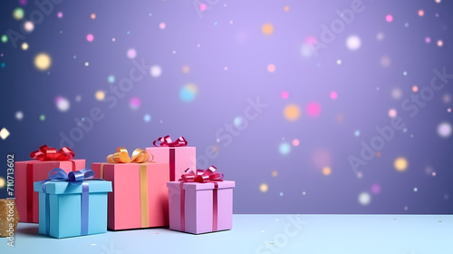 Gift box background with copy space for Christmas gifts, holiday or birthday