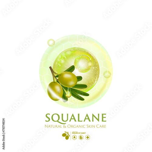concept of squalane Serum Skin Care Cosmetic poster, banner design