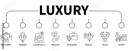 Luxury banner web icon vector illustration concept