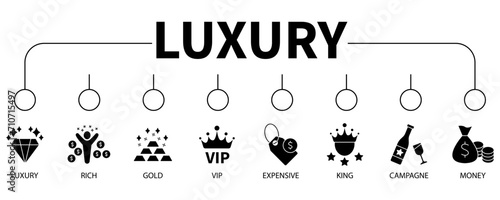 Luxury banner web icon vector illustration concept