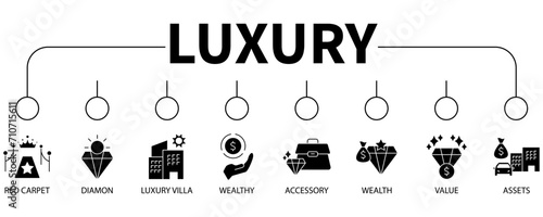 Luxury banner web icon vector illustration concept