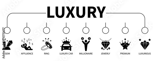 Luxury banner web icon vector illustration concept