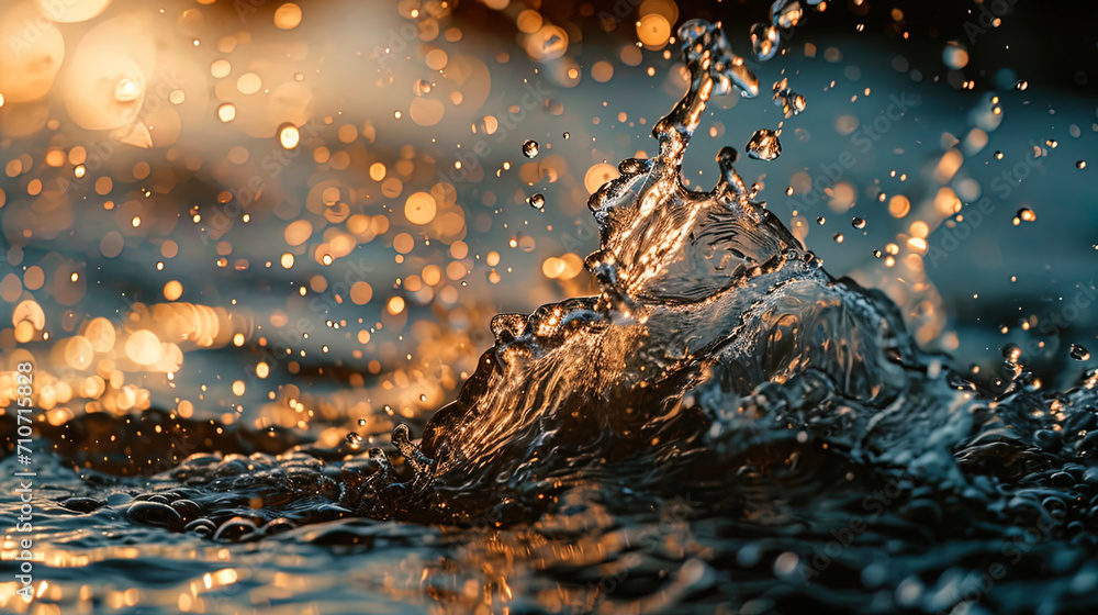 Abstraction using splashes of water that create spectacular and dynamic images Abstraction using splashes of water that create spectacular and dynamic images