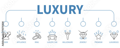 Luxury banner web icon vector illustration concept