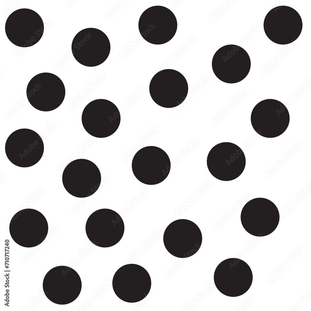 White background with black polka dots White background with black polka dots
