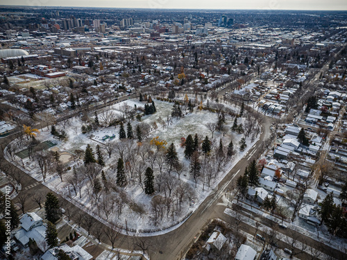 Caswell Hill Neighborhood Aerial View in Saskatoon