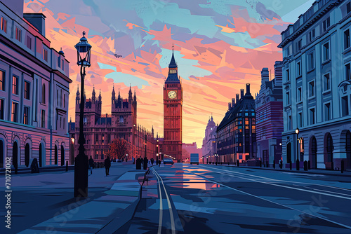 London Elegance - Ultradetailed Illustration for Banners, Covers, and More © Yannick