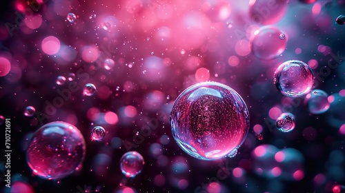pink soap bubbles photo