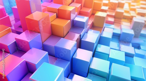 Abstract colorful geometric background 3d rendering 3d illustration 