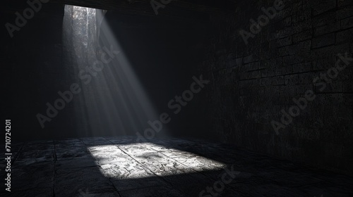 dark room with light background      
