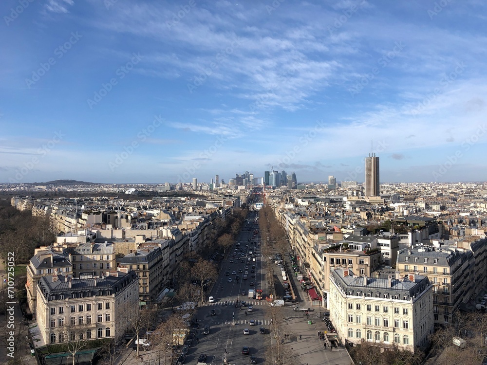 Aerial view of Paris city, France