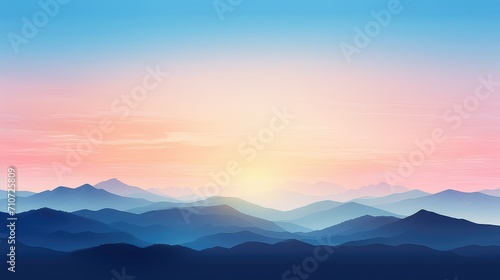 dawn sunrise sky background illustration horizon colors, clouds pink, blue golden dawn sunrise sky background © vectorwin