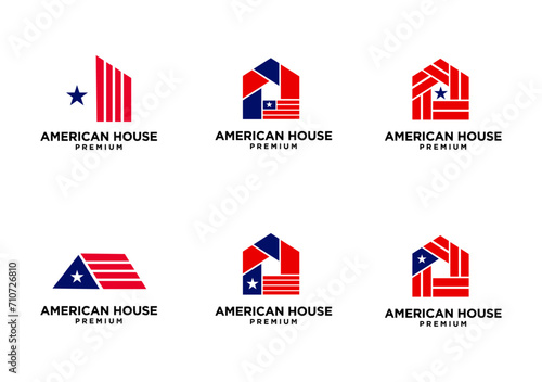 american star home house logo icon design template