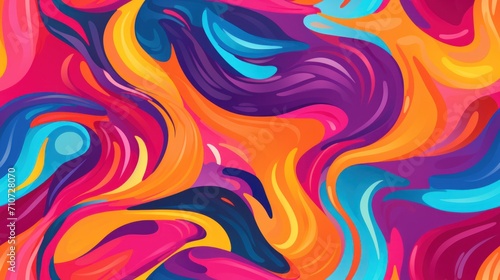  a multicolored background with swirls of different colors and shapes in the form of a wave of paint. © Anna
