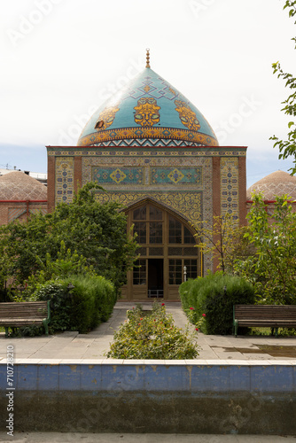 Blue mosque muslim religious islamic building in armanian capitol of Yerevan