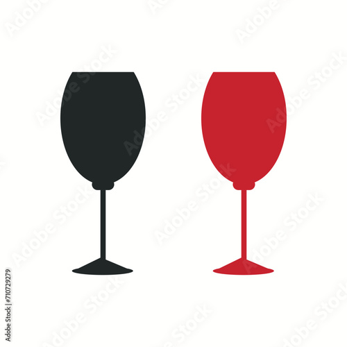 Wine glasses icons set simple symbol of bar, restaurant.Vector