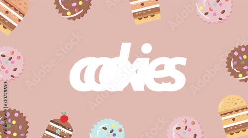 easter card with cake and eggs