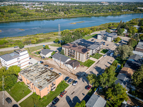 Exhibition Neighborhood Aerial View in Saskatoon