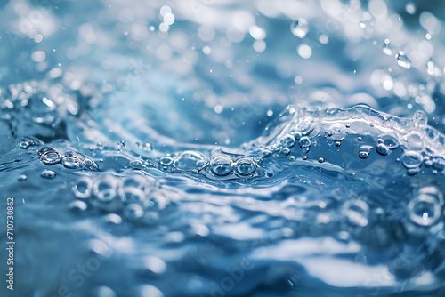   Water splash blue background
