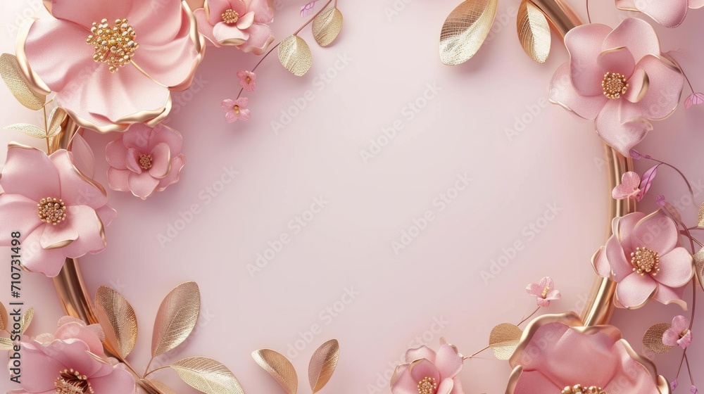 Cute floral frame background with copy space Cute floral frame background with copy space