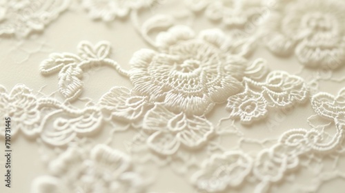 A wedding card adorned with intricate lace patterns, exuding timeless sophistication