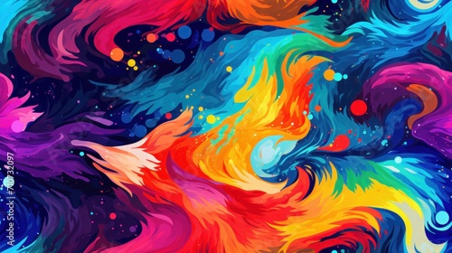  a colorful background with a lot of different colors of paint and a lot of bubbles in the middle of the image.