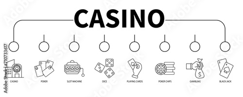 Casino banner web icon vector illustration concept