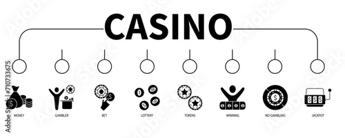 Casino banner web icon vector illustration concept