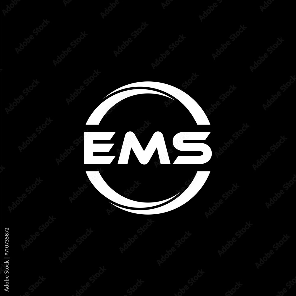 EMS letter logo design with black background in illustrator, cube logo, vector logo, modern alphabet font overlap style. calligraphy designs for logo, Poster, Invitation, etc. EMS letter logo design with black background in illustrator, cube logo, vector logo, modern alphabet font overlap style. calligraphy designs for logo, Poster, Invitation, etc.