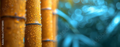 Close-up of a bamboo tree, bokeh background © Cris
