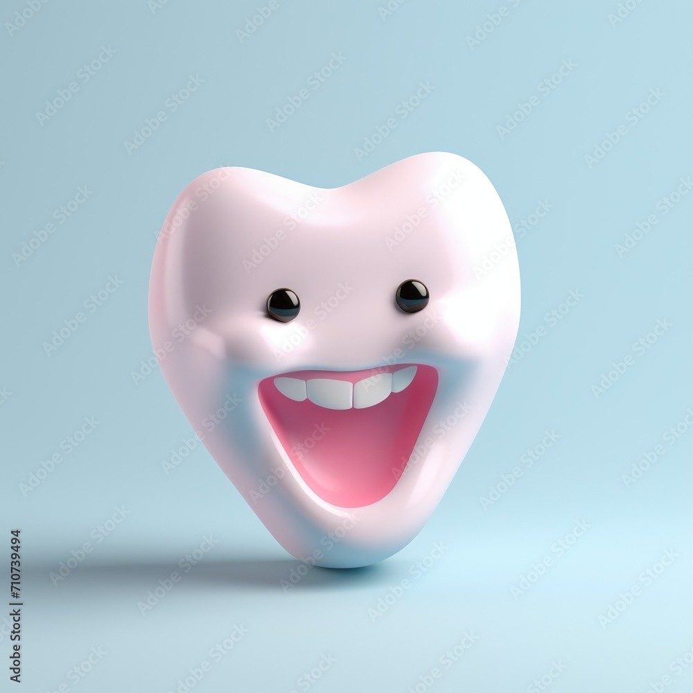 tooth. character. cute 3d tooth. character. cute 3d
