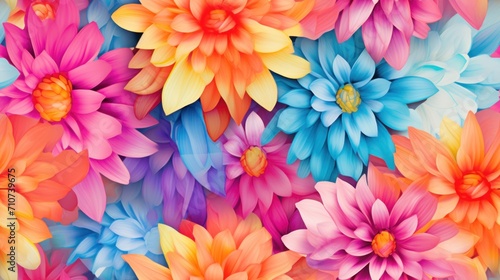  a bunch of colorful flowers that are in a bunch of different colors of the same color as the flowers in the picture.