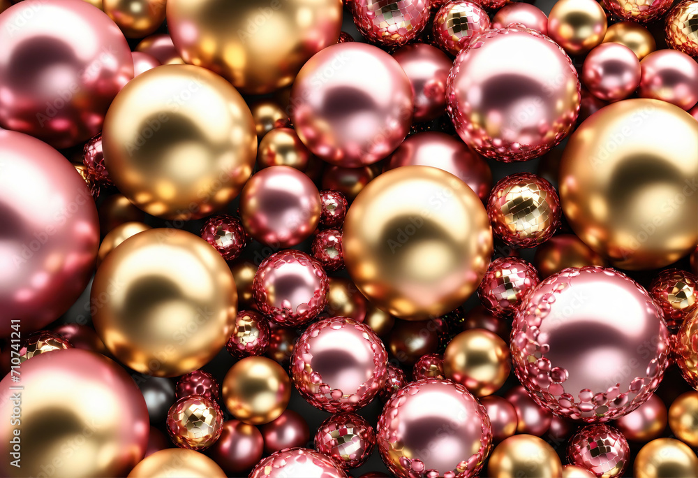 New Year Glass balls, beads, pearls. Design elements set. Festive clip art collection New Year Glass balls, beads, pearls. Design elements set. Festive clip art collection