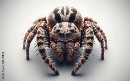 Tarantula spider. Close-up. Dangerous poisonous insect.