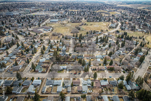 Nutana Park Neighborhood Aerial View in Saskatoon