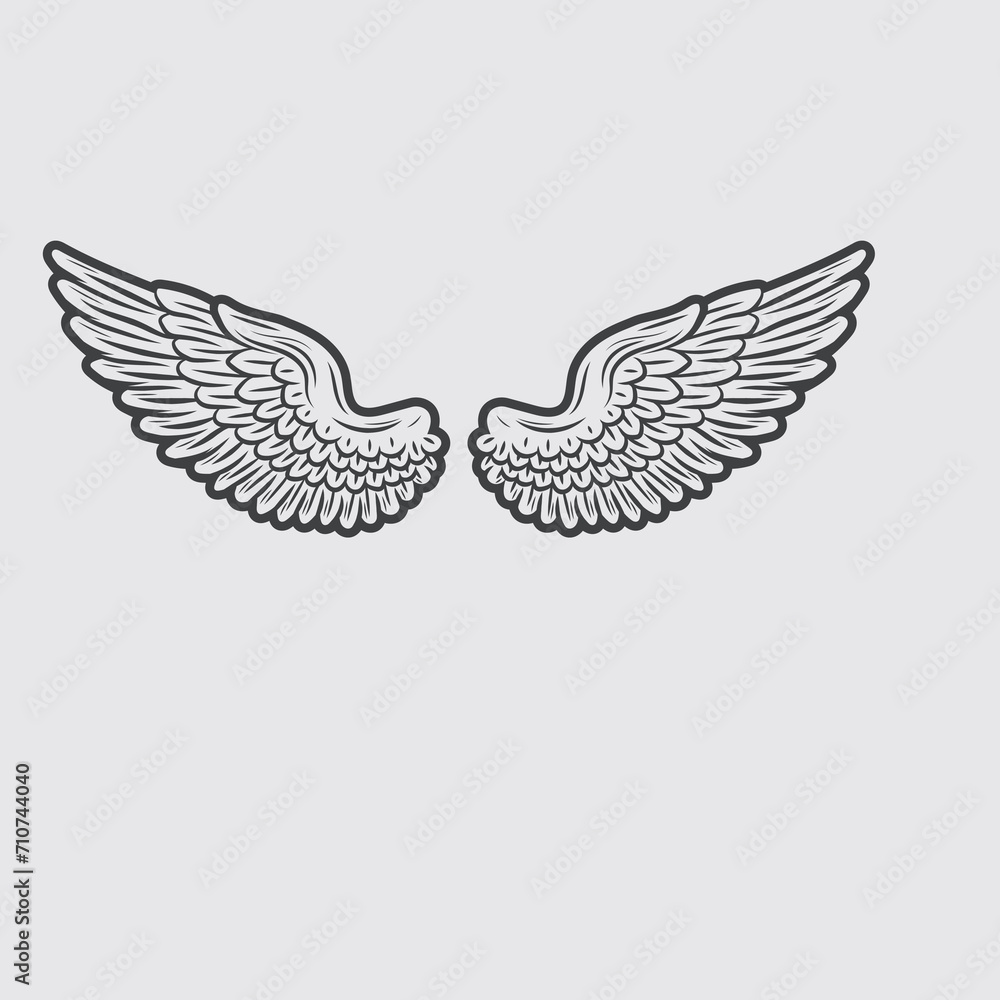Fototapeta premium eagle with wings