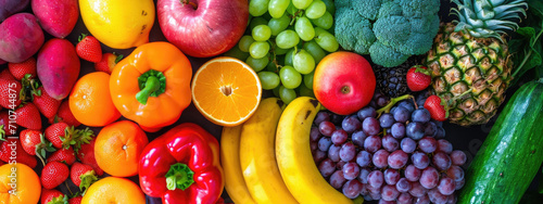 Vibrant Assortment of Fresh Fruits and Vegetables