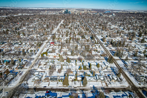 Queen Elizabeth Neighborhood Aerial View in Saskatoon