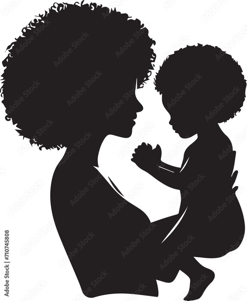Happy Mothers Day. Create a silhouette of a mother and child embracing, holding hands, or in a happy pose. Make sure the lines are smooth and flowing to convey a sense of warmth and love.