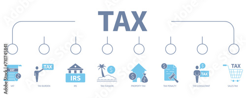 tax banner web icon vector illustration concept