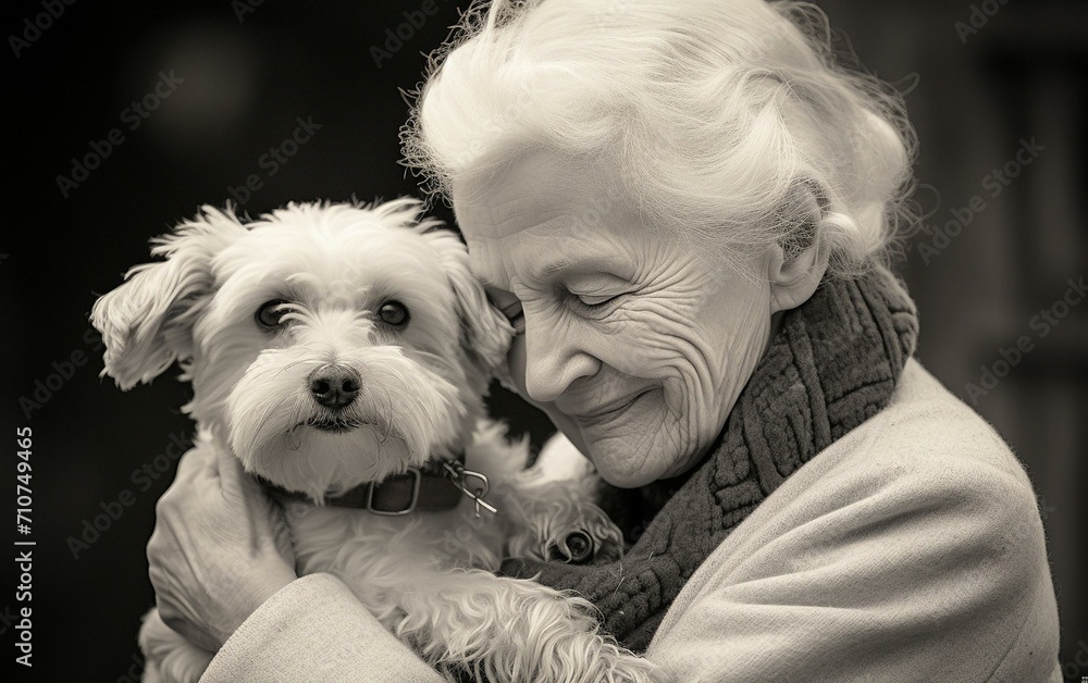 Timeless Bond Between a Senior Woman and Her Dog Timeless Bond Between a Senior Woman and Her Dog