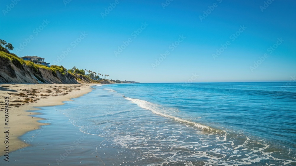 Sandy shores, azure waters, and clear skies paint a picture-perfect summer day