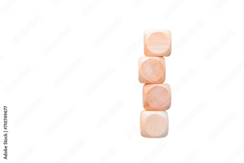 Wooden geometric shapes cube for conceptual design. Education , business, game. isolated on a white background.PNG	