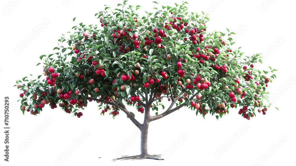 Apple tree on transparent background PNG