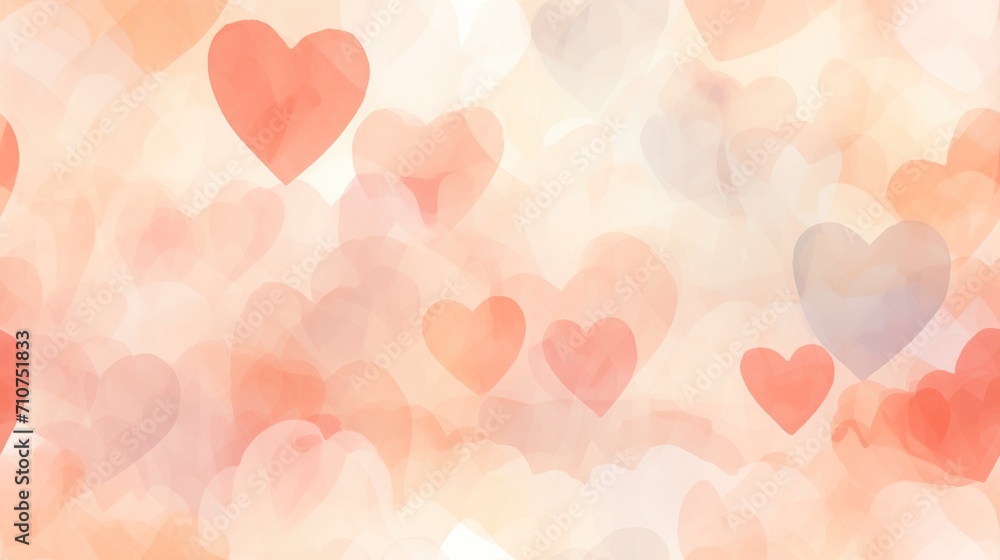  a bunch of hearts that are in the shape of a heart on a blurry background with space for text.