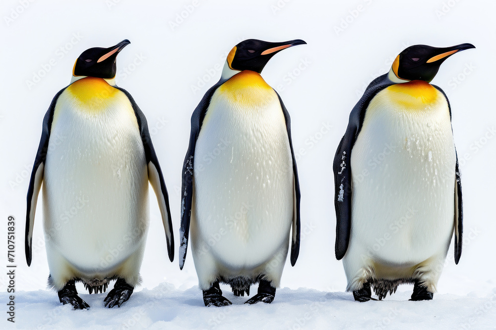 Fototapeta premium penguins on a white background